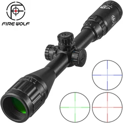 FIRE WOLF 3-9X40 AOL Mil Dot retícula iluminada mira telescópica compacta torretas bloqueables óptica táctica alcance de distancia