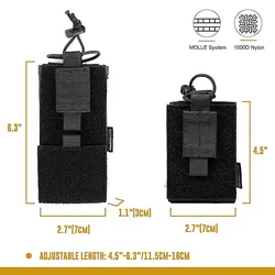 ONETIGRIS Funda táctica MOLLE para radio – Porta walkie bolsa militar