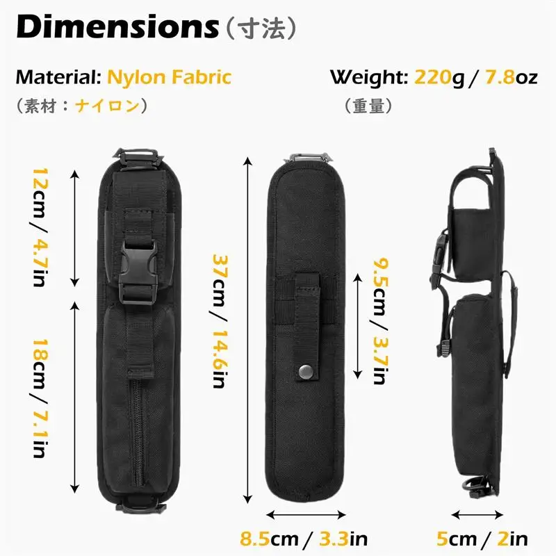 AQzxdc Bolsa táctica de administrador Molle, bolsa militar MOLLE, bolsas de cintura tácticas compactas multiusos horizontales, bolsa de utilidad - imagen 4