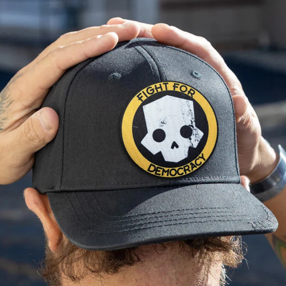 Parche de calavera con gancho y bucle, parches de insignia de moral para ropa, mochila, accesorios decorativos - imagen 2