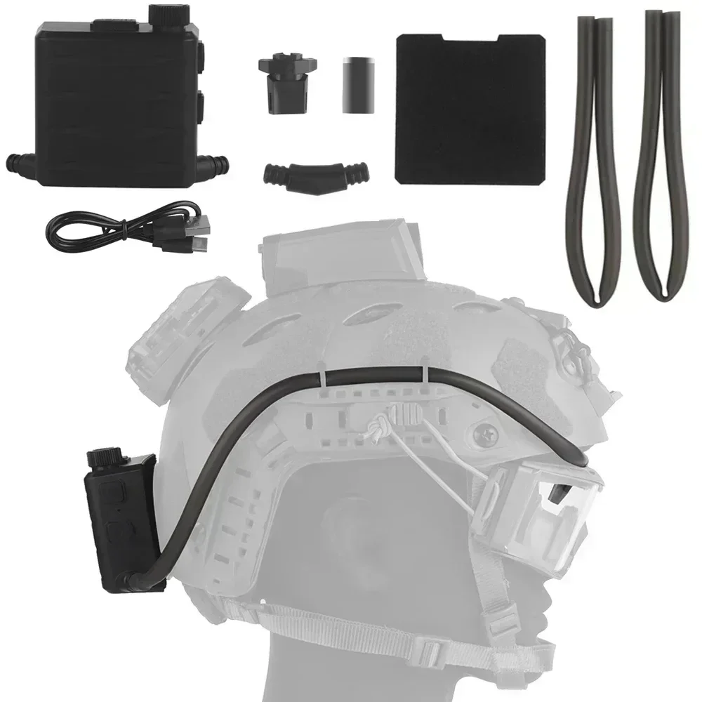 Gafas tácticas desempañador para caza al aire libre, gafas de tiro, unidad antiniebla, Kit de ventilador desempañante de velocidad del viento ajustable, nuevo - imagen 2