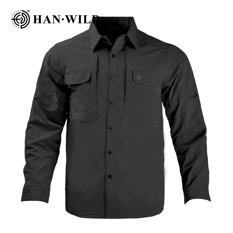 Camisa larga para exteriores para hombre, ropa de caza, combate, capa Base, informal, táctica, Airsoft, a prueba de viento - imagen 2