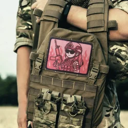 Parche táctico velcro anime chica armada – Insignia moral