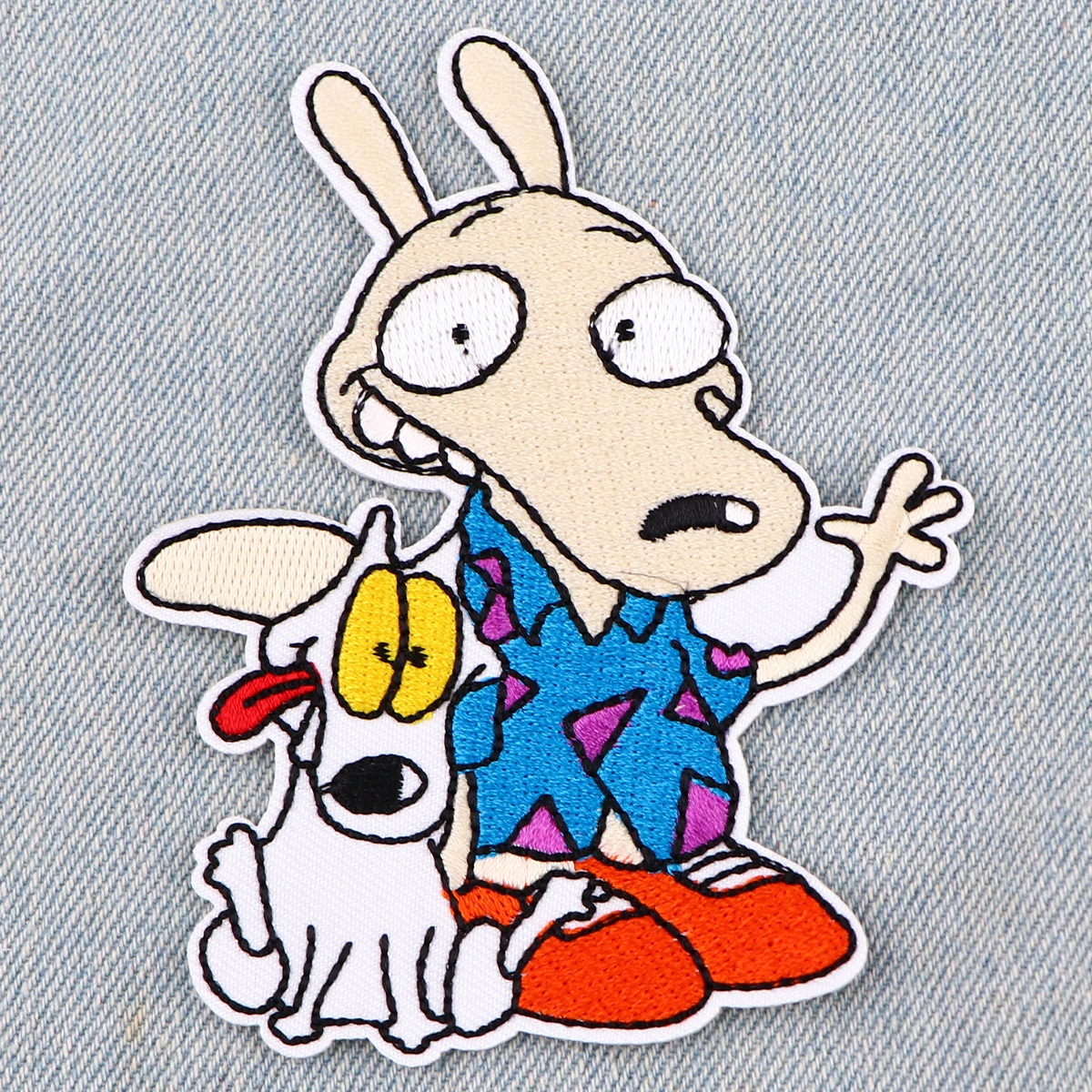 Parches bordados de dibujos animados de perros lindos para ropa, parches para ropa, Animal divertido, DIY, parche para planchar en la ropa, pegatinas - imagen 2