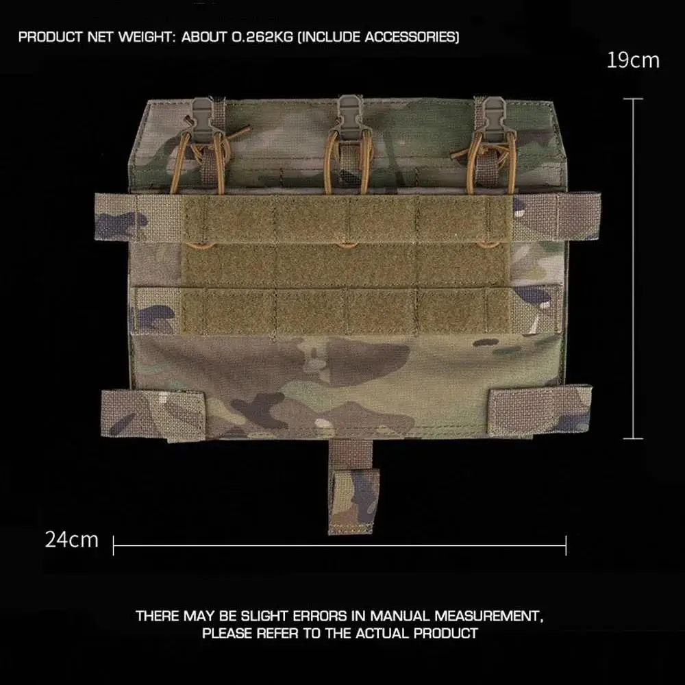 Plataforma de pecho táctica serie R M4 solapa de salto MOLLE extender Triple 5,56, bolsa para revistas, chaleco de caza, Panel frontal, equipo de aparejo de pecho Airsoft - imagen 2