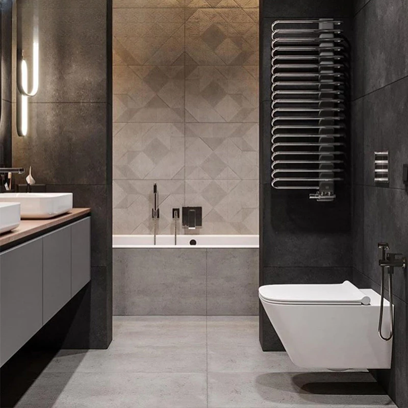 Armario de baño de madera maciza, combinación de baño, montado en la pared, doble soporte - imagen 3