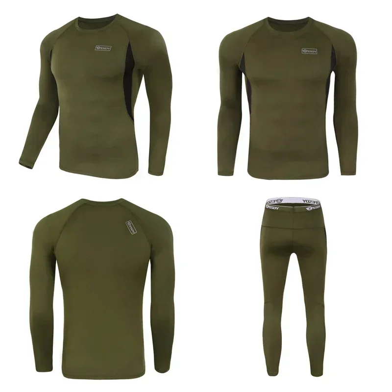 Ropa interior térmica de invierno para hombre, conjuntos de entrenamiento cálidos, forro polar de compresión, talla S-3XL, ropa interior térmica, conjuntos deportivos para hombre - imagen 5