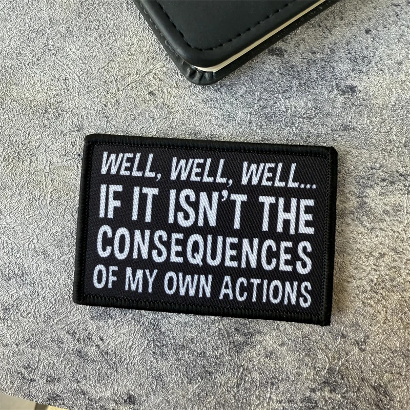 Insignia de moral bien bien bien, parche con gancho y bucle, insignia militar táctica divertida, gancho y bucle, mochila, sombrero, accesorios, pegatinas - imagen 5