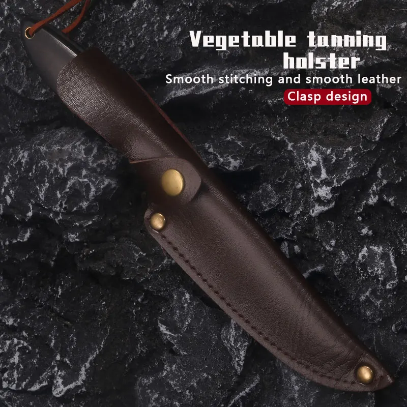 Cuchillo de autodefensa, arma fría, cuchillo afilado de supervivencia al aire libre, tácticas de supervivencia de campo de alta dureza, hoja recta de transporte - imagen 3