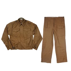 Uniforme de soldado británico P37 de la Segunda Guerra Mundial, chaqueta de ejercicio de entrenamiento holgada para restaurar maneras antiguas, chaqueta de uniforme táctico de soldado, pantalones