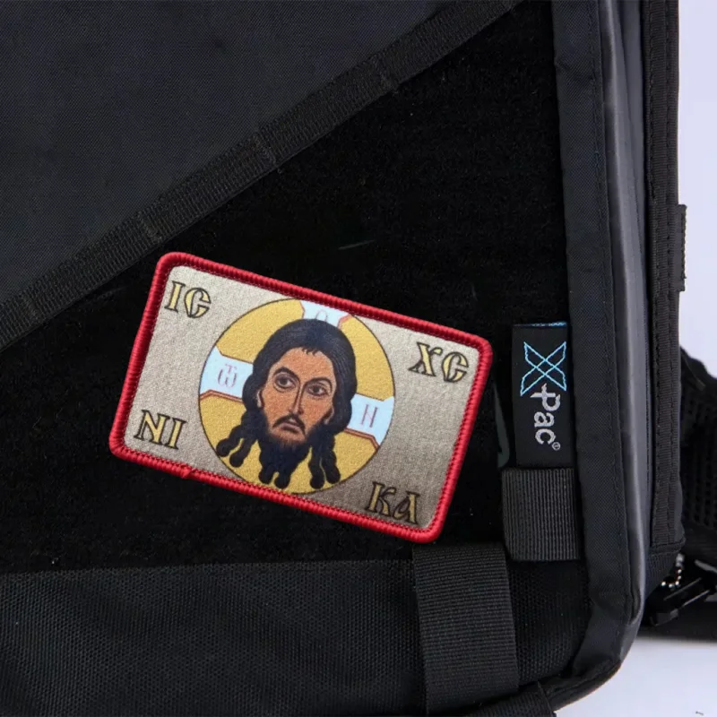 Parche táctico de Jesucristo, insignia con estampado de moral militar, gancho y bucle, mochila, ropa, accesorios decorativos, pegatina, brazalete - imagen 5