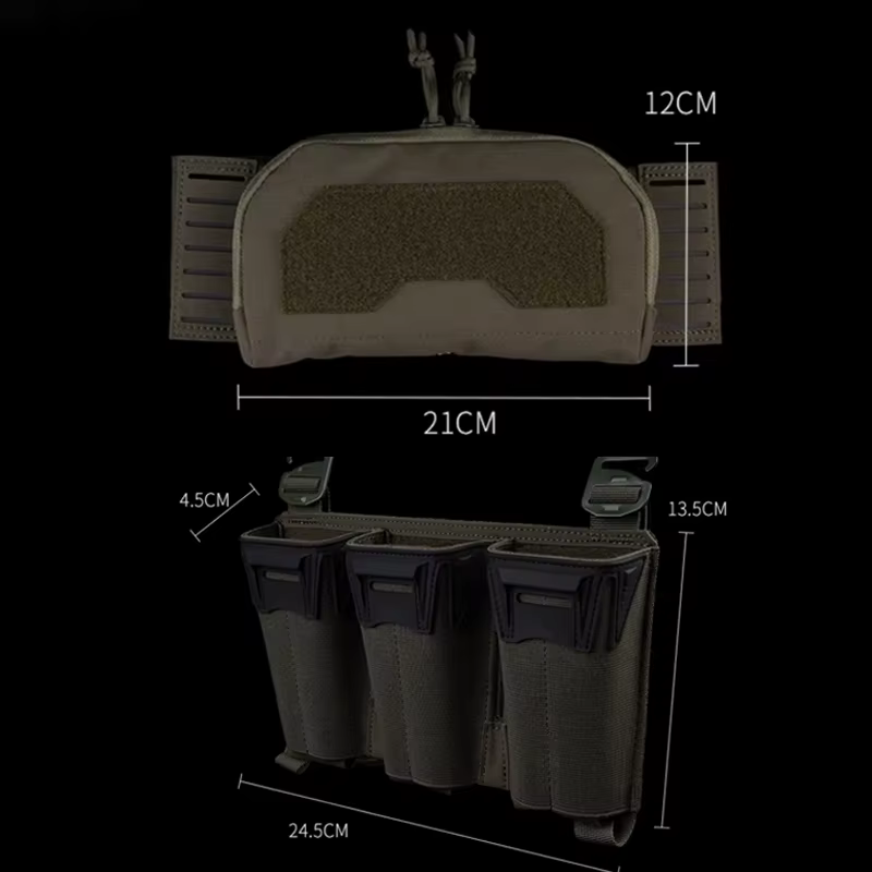 Bolsa táctica triple porta-cargadores MOLLE multicalibre - imagen 2