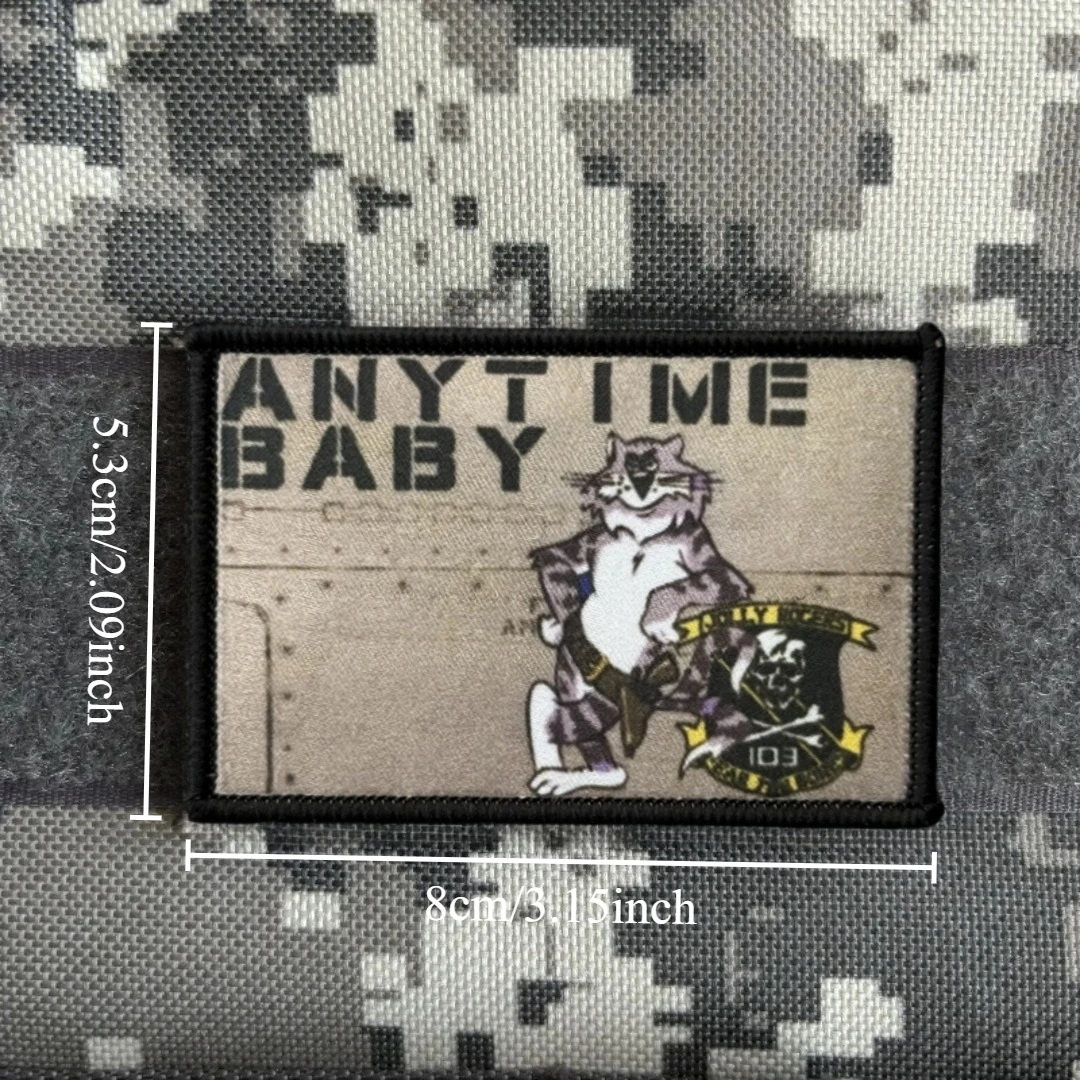 Parches de insignia de moral táctica F14 Tomcat, brazalete del ejército militar, Jolly Rogers, pegatina de mochila con gancho y bucle impreso para ropa - imagen 2