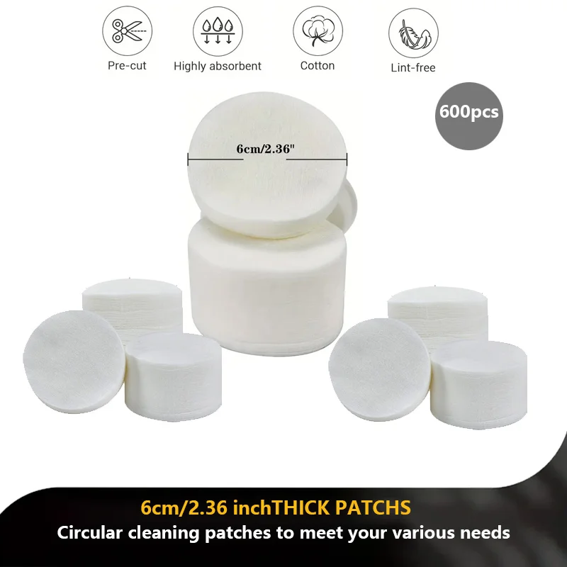 600 parches de limpieza gruesos, almohadillas de limpieza de 6 cm/2,36 pulgadas de diámetro para mantenimiento de armas de fuego Multi Cal (.22/.380/.308/.357/.45) - imagen 2