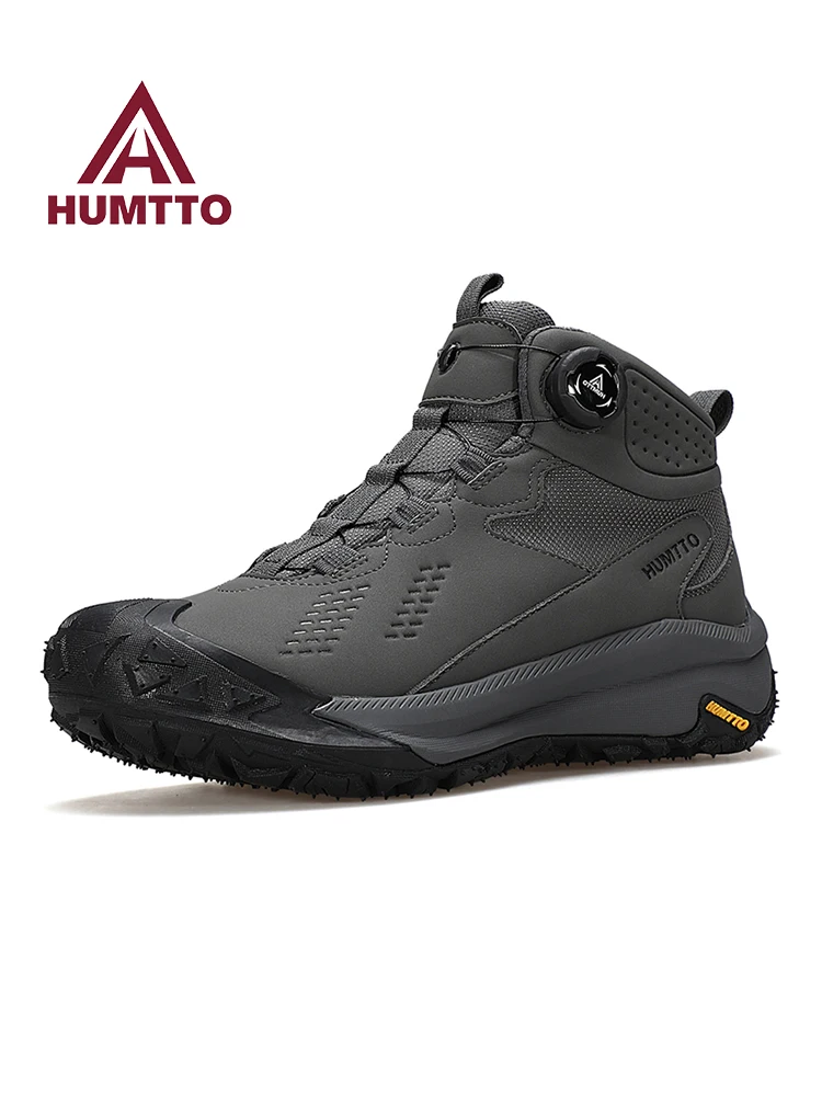 Zapatos de senderismo HUMTTO, botas de caza de cuero impermeables para hombre, zapatos tácticos tobilleros de Trekking para mujer, botas de nieve, zapatillas deportivas para exteriores - imagen 5