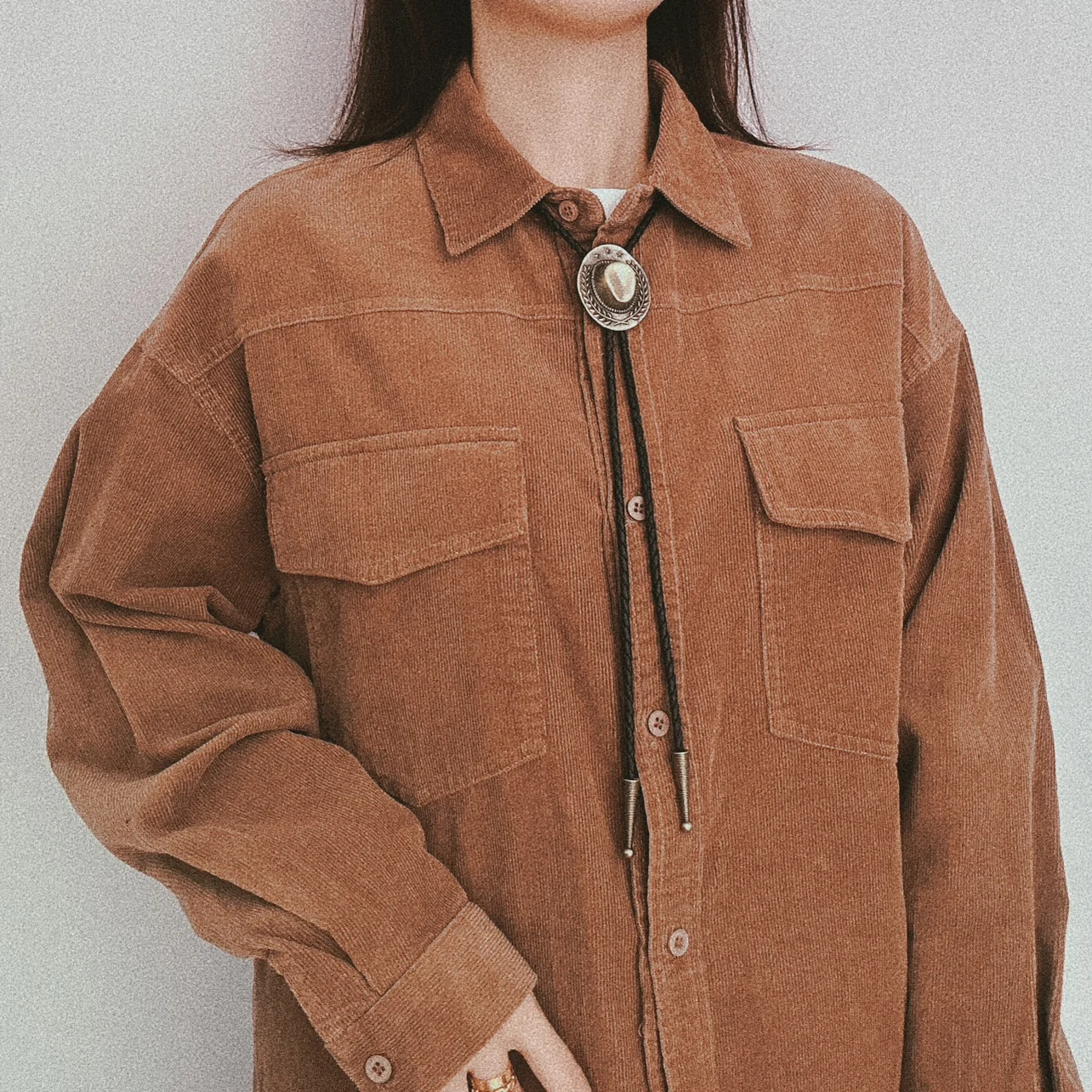 Collar de mezclilla occidental Bolo, corbata de cuello, collar de moda - imagen 4