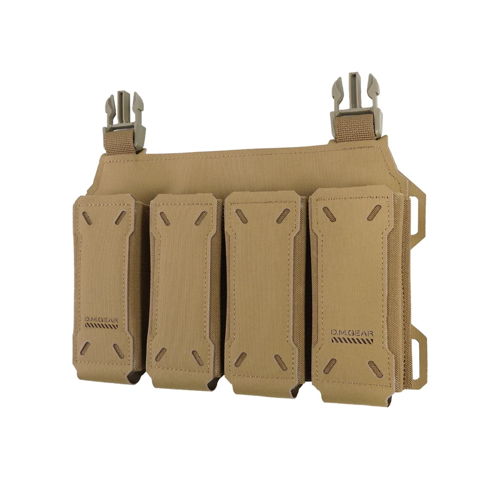 Bolsa táctica para revistas, portador Molle triple cuádruple, chaleco táctico Airsoft, accesorios para caza y acampada, Realse rápido - imagen 3