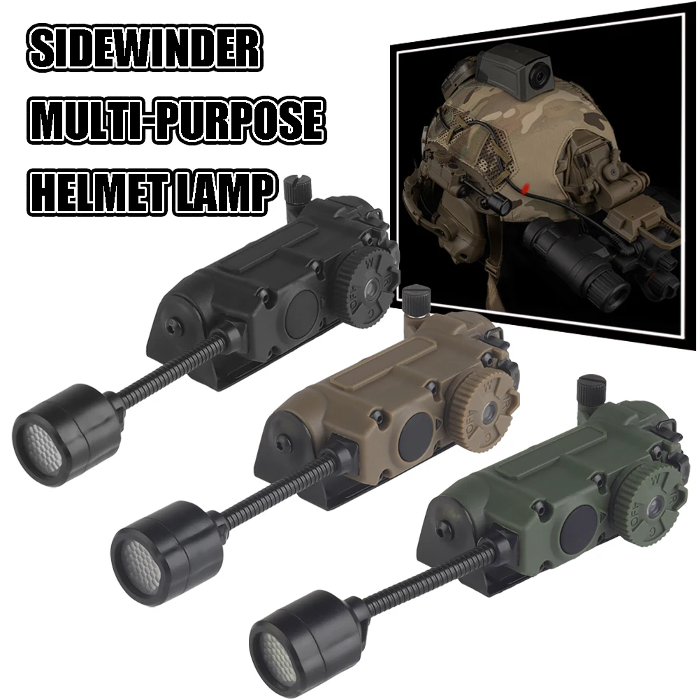 Luz táctica para casco con tallo Flexible, luz de señal de supervivencia Airsoft de 76 lúmenes con Clip para casco, soporte de riel de arco para sistema Molle - imagen 2