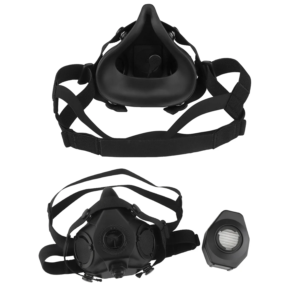 Nuevas máscaras antipolvo con filtro HEPA reemplazable táctico para deportes al aire libre, máscara especial con máscara respiradora de comunicación con micrófono - imagen 5