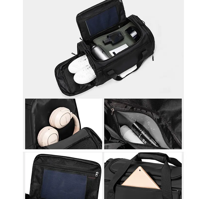 Bolso de hombro deportivo para Fitness, bolso grande seco y húmedo para viajes al aire libre, bolso de negocios, zapatos, equipaje de bolsillo, paquete de corta distancia - imagen 3