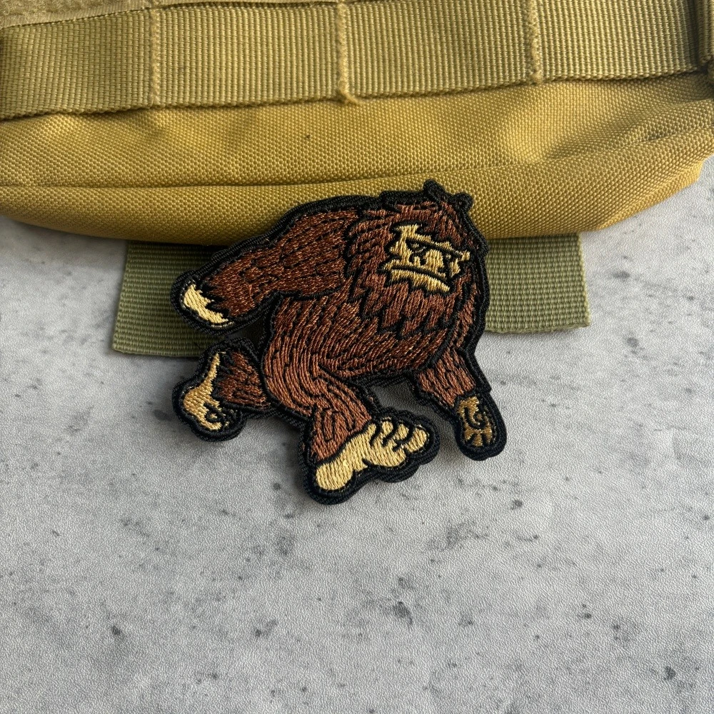 Parches tácticos de mono, parche de orangután bordado con gancho y bucle, insignia de moral del ejército militar, pegatinas para mochila - imagen 4