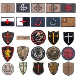 Parche bordado Templario PVC táctico para chaquetas y ropa militar