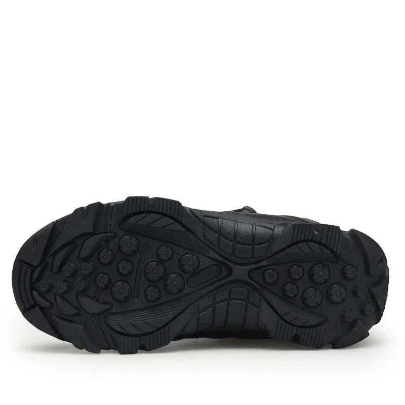 Botas tácticas para hombre, zapatos de trabajo de combate en el desierto impermeables de cuero para invierno, botines para hombre de talla grande - imagen 5