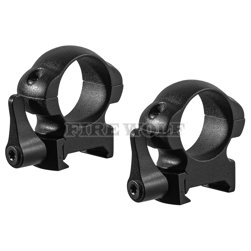 FIRE WOLF 2 unids/set alcance de acero anillos de 25,4mm liberación rápida perfil bajo medio alto para riel de 20mm montaje de anillo de escopios de caza - imagen 3