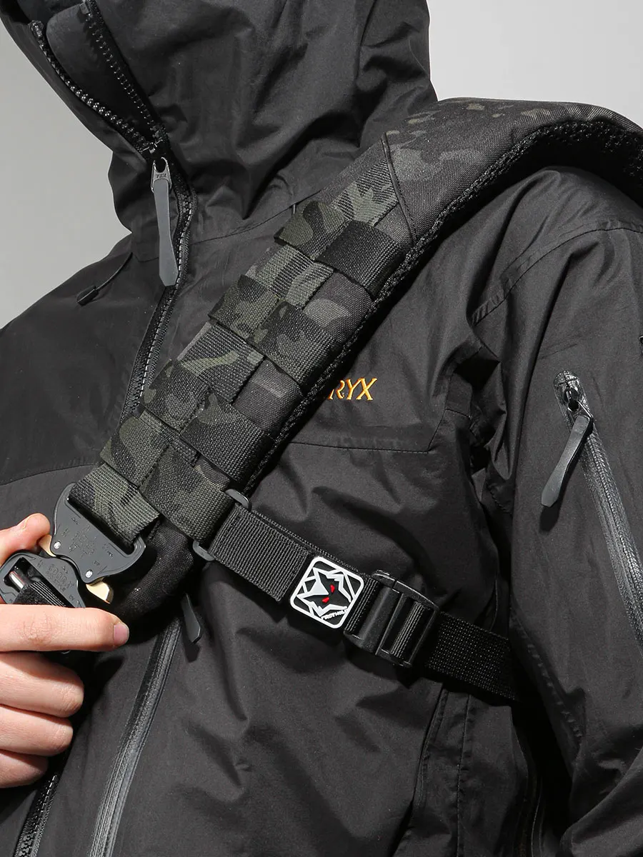 Hombreras tácticas funcionales para exteriores, almohadillas MOLLE de transporte de tres puntos, hebilla de Metal austriaco de liberación rápida - imagen 5