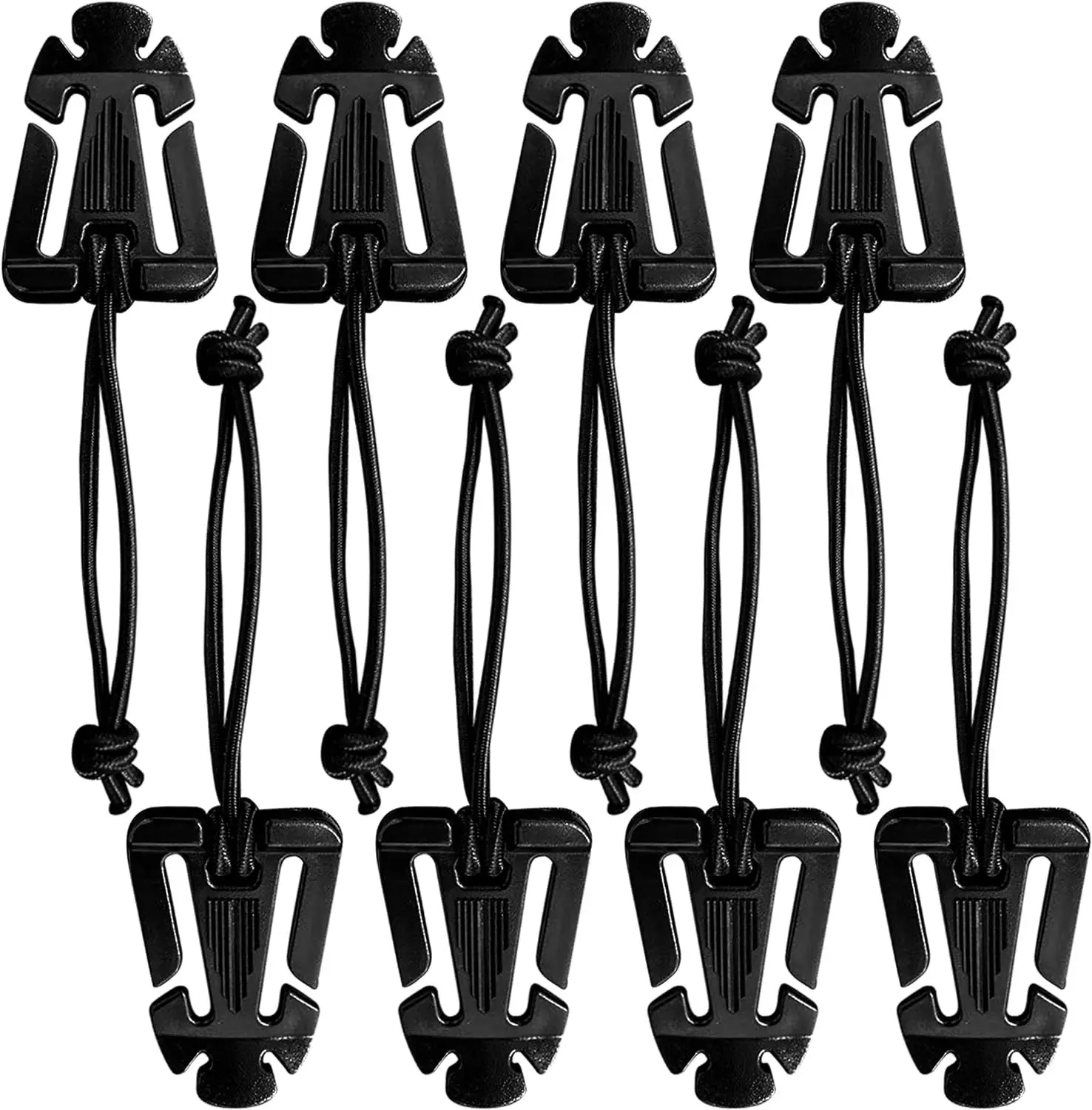 Hebilla de Montañismo al aire libre, correas para mochila Molle, gancho de nailon, cuerda elástica, equipo táctico, cinturón militar, llavero a presión, 5 uds. - imagen 4