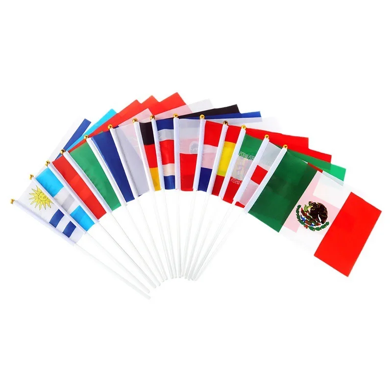 Bandera ondeante con mástil de plástico para decoración navideña
