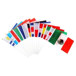 Bandera ondeante con mástil de plástico para decoración navideña