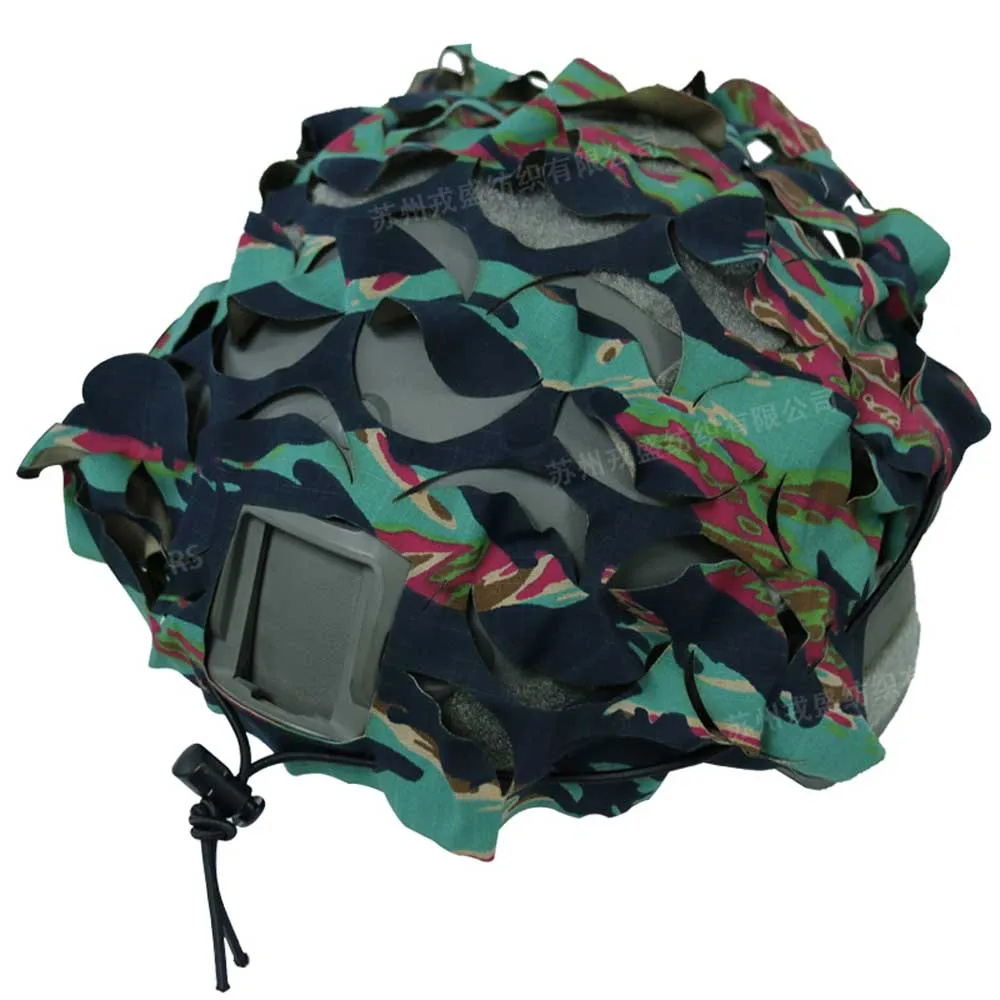 Equipo táctico de Color personalizado, cubierta de casco rápido de camuflaje 3D DIY, nieve/Flecktarn/estampado de tigre/mamuflaje EMS - imagen 4