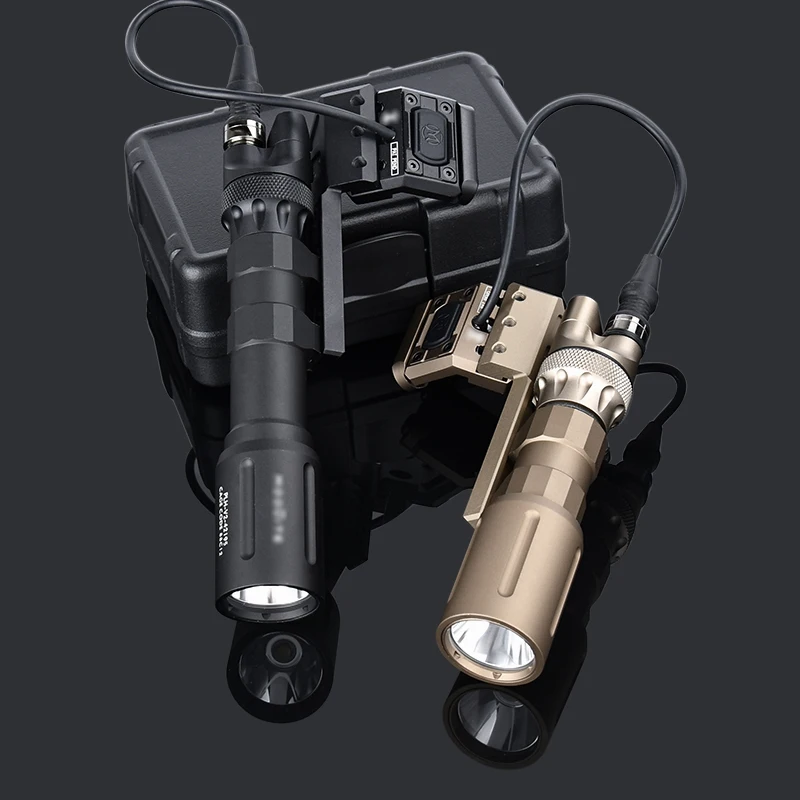 Kit de caza WADSN Linterna Scout PLH-V2 con logotipo original, base de extensión desviada a la izquierda/derecha, botón de modificación metálico e interruptor de cola - imagen 3