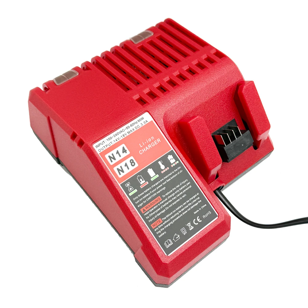 Nuevo cargador de batería de iones de litio cargador multivoltaje para Milwaukee M18 14,4 V-18V 48-11-1850 48-11-1840 48-11-1815 48-11-1828 - imagen 2