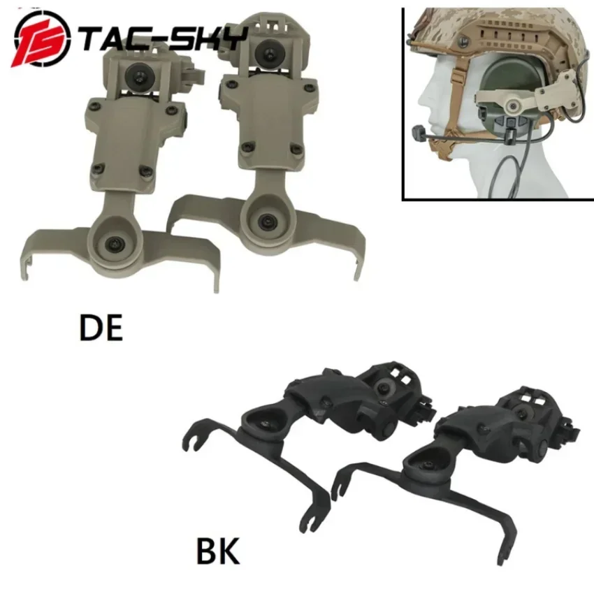 Adaptador de auriculares militares TS TAC-SKY, soporte de riel para casco de arco, Compatible con auriculares tácticos electrónicos supraaurales MSA SORDIN - imagen 3