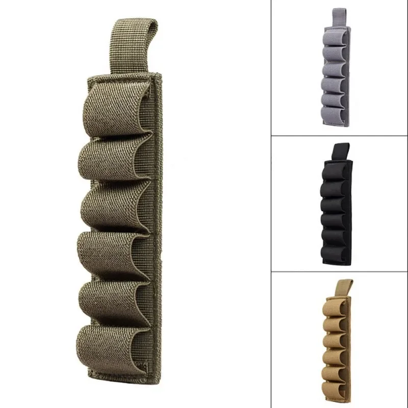 6 escopeta redonda Buttstock Shell Holder 12GA pistola munición bolsa Rifle Stock Shotshell bala caso accesorios de caza bolsa - imagen 3