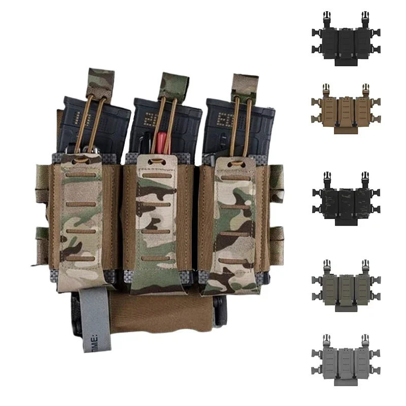 ERQYGRA táctico 5,56 Triple Mag bolsa placa CS revista de tiro juego de guerra equipo de caza sistema Molle accesorios de Paintball - imagen 2