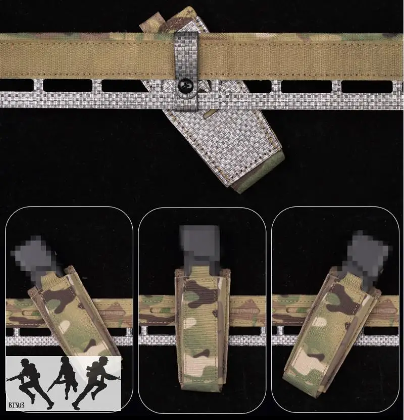 Cinturón Molle multifuncional de doble capa para campo al aire libre, cinturón táctico ligero para Paintball, TEGRIS, esqueleto - imagen 5