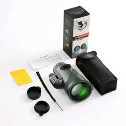 Telescopio monocular BAK4 de largo alcance con trípode
