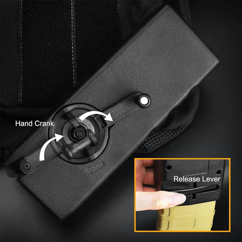 Cargador de velocidad BB de 1000 rondas, manivela manual de Paintball Airsoft, bola BB, cargador rápido, accesorios de Paintball de recarga rápida para 6mm BB - imagen 4