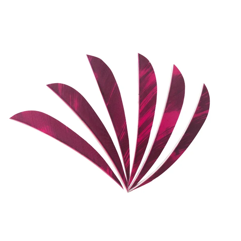 36 Uds 3/4/5 "flecha de plumas de pavo tiro con arco caza aletas de ala derecha arco compuesto flecha DIY - imagen 5