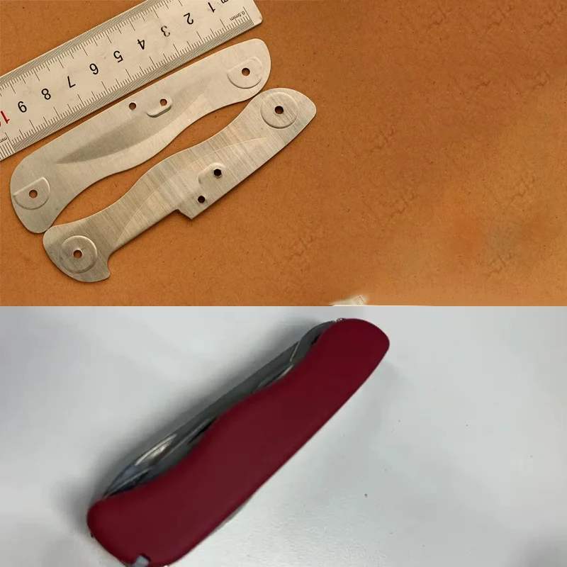Pieza Original de cuchillo, revestimiento dividido de aluminio, revestimientos espaciadores de partición para cuchillos Victorinox Swiss Army de 111MM, 0,8461.MO4DE Forester