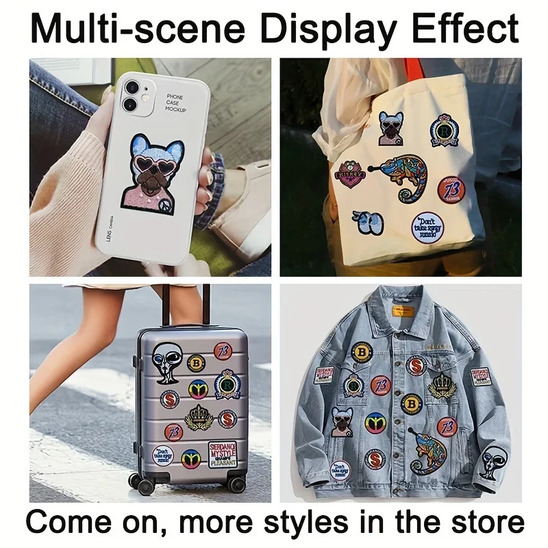 Parches bordados con cruz de calavera Decoración punk, gótica y rock – Apliques termoadhesivos para jeans, camisas, chaquetas, sombreros, parches de bricolaje - imagen 5