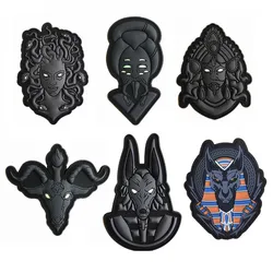 Insignia luminosa PVC mochila con logo Medusa Anubis Buffon – Parche moral gancho