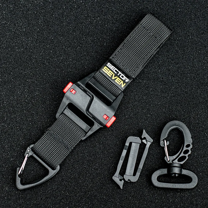 Hebilla táctica de liberación rápida, Clip de correas Molle multiusos, hebilla para llavero, faja para exteriores, cinturón, accesorios para chaleco de caza - imagen 5