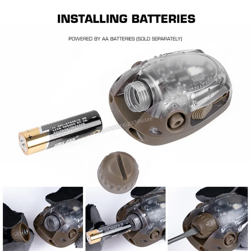 Luz de señal para casco táctico, luz estroboscópica roja/verde/azul/blanca/Ir, equipo de caza Airsoft, linterna LED auxiliar para pesca - imagen 5