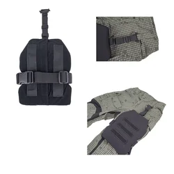Protección para muslos MOLLE de caza táctica con tabla y panel