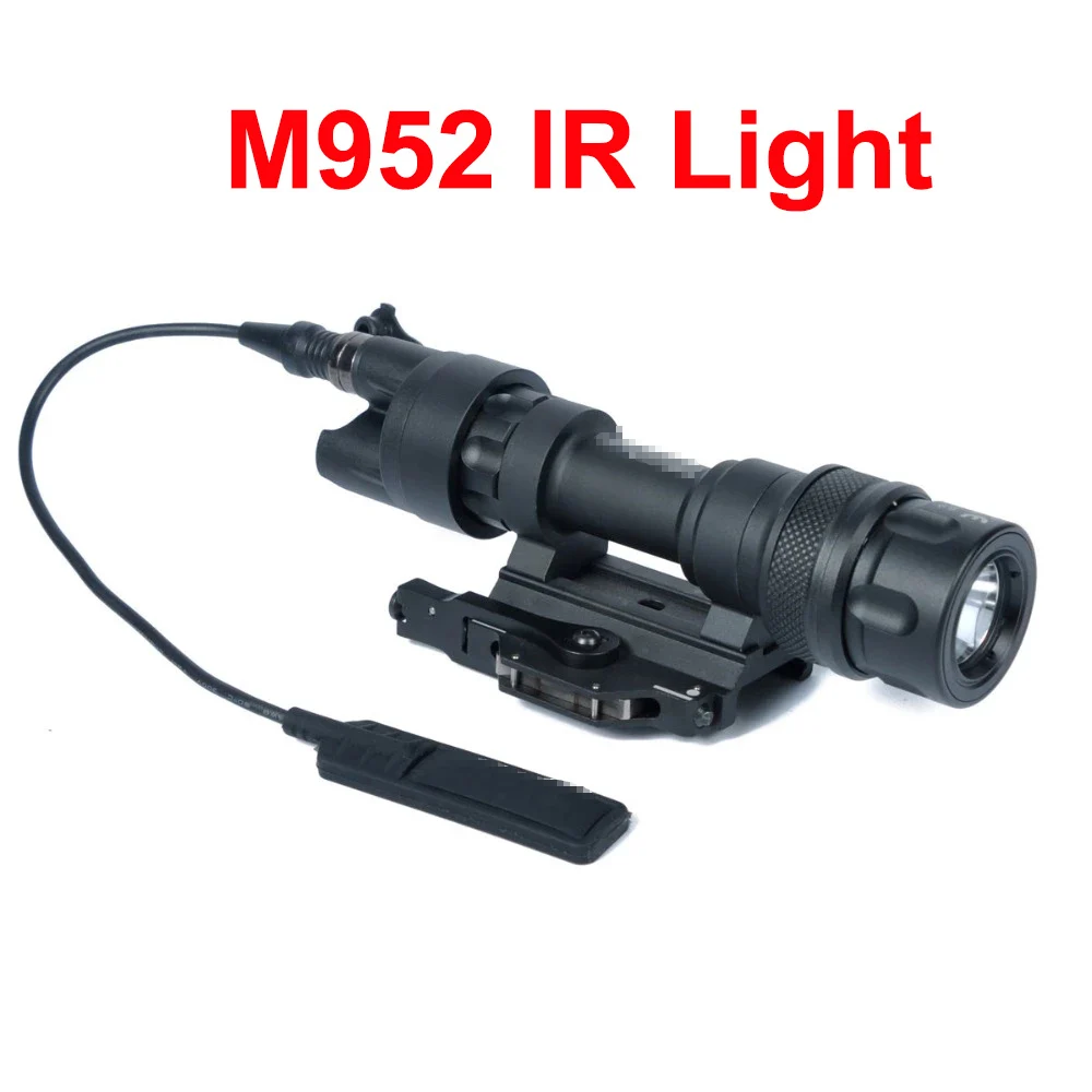 Luz infrarroja IR M952V-IR, 500 lúmenes, LED blanca con interruptor remoto de presión, montaje QD, riel Picatinny - imagen 2