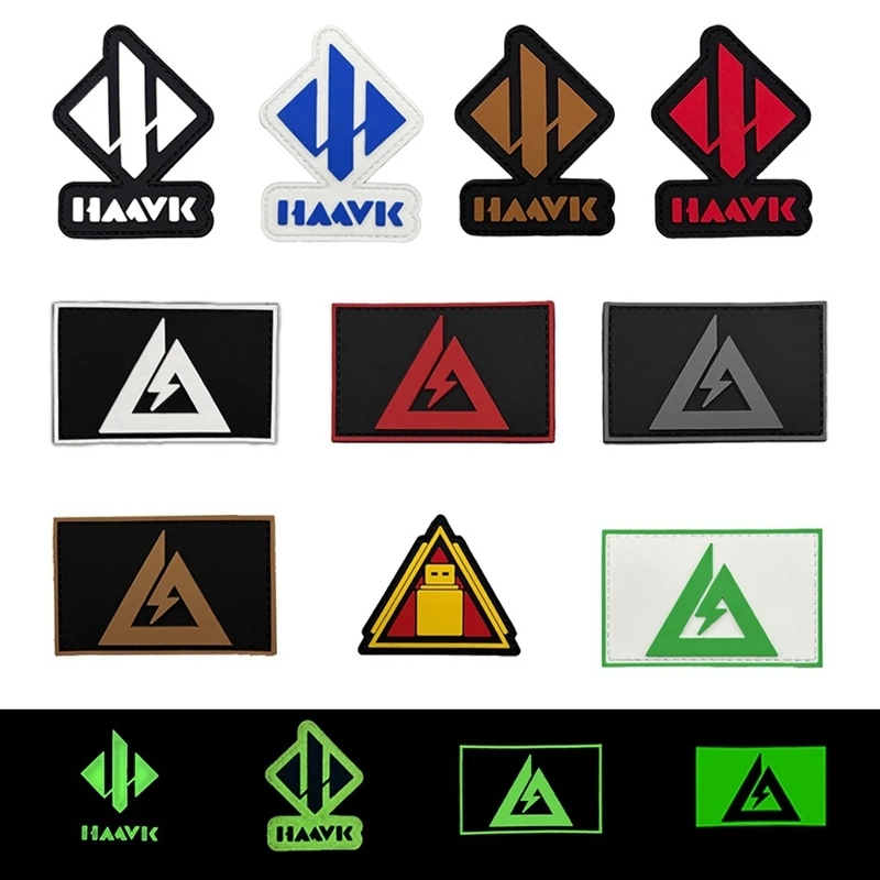 PVC Luminous Tactical Hook and Loop Patch Delta Morale Badge Game Peripheral Armband Military Fan Personalized Backpack Sticker